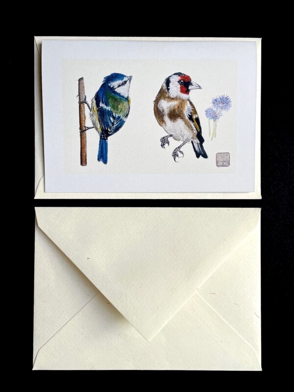Carte de Vœux Mésange bleue et Chardonneret – Image 2